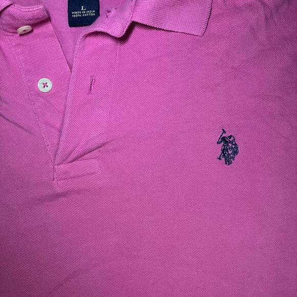 💗 U.S. Polo Assn. 🏇 Classic Pink Polo Shirt – L - Picture 4 of 5